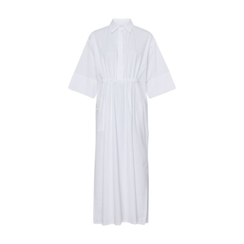 Max Mara Eulalia Midi Shirt Dress In Bianco_ottico