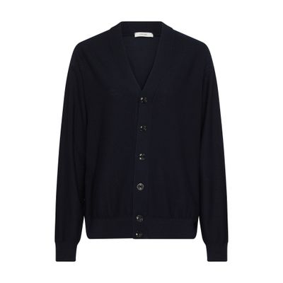 Shop Lemaire Twisted Cardigan In Dark_navy