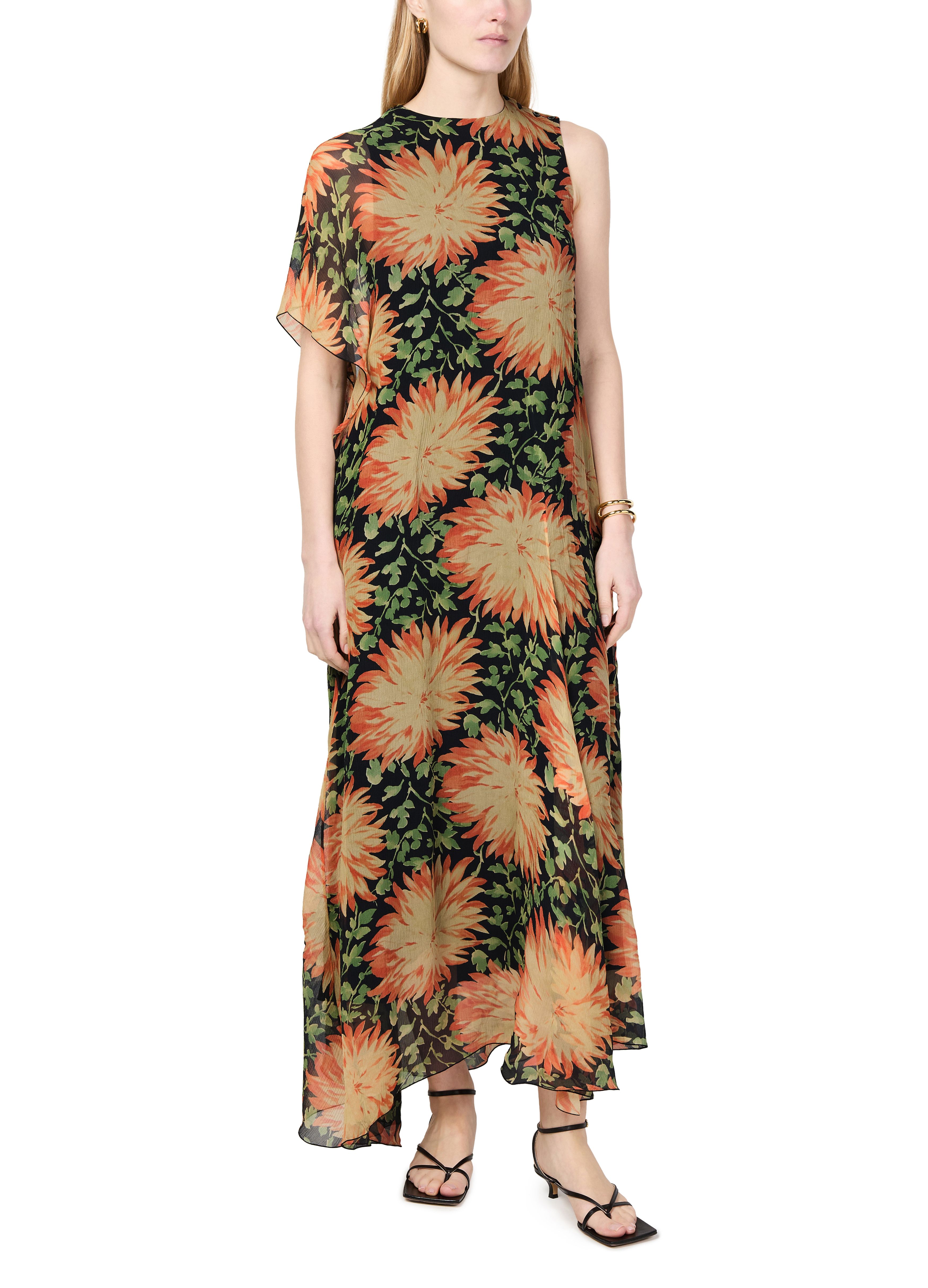 Floral print flowing dress thumbnail 6