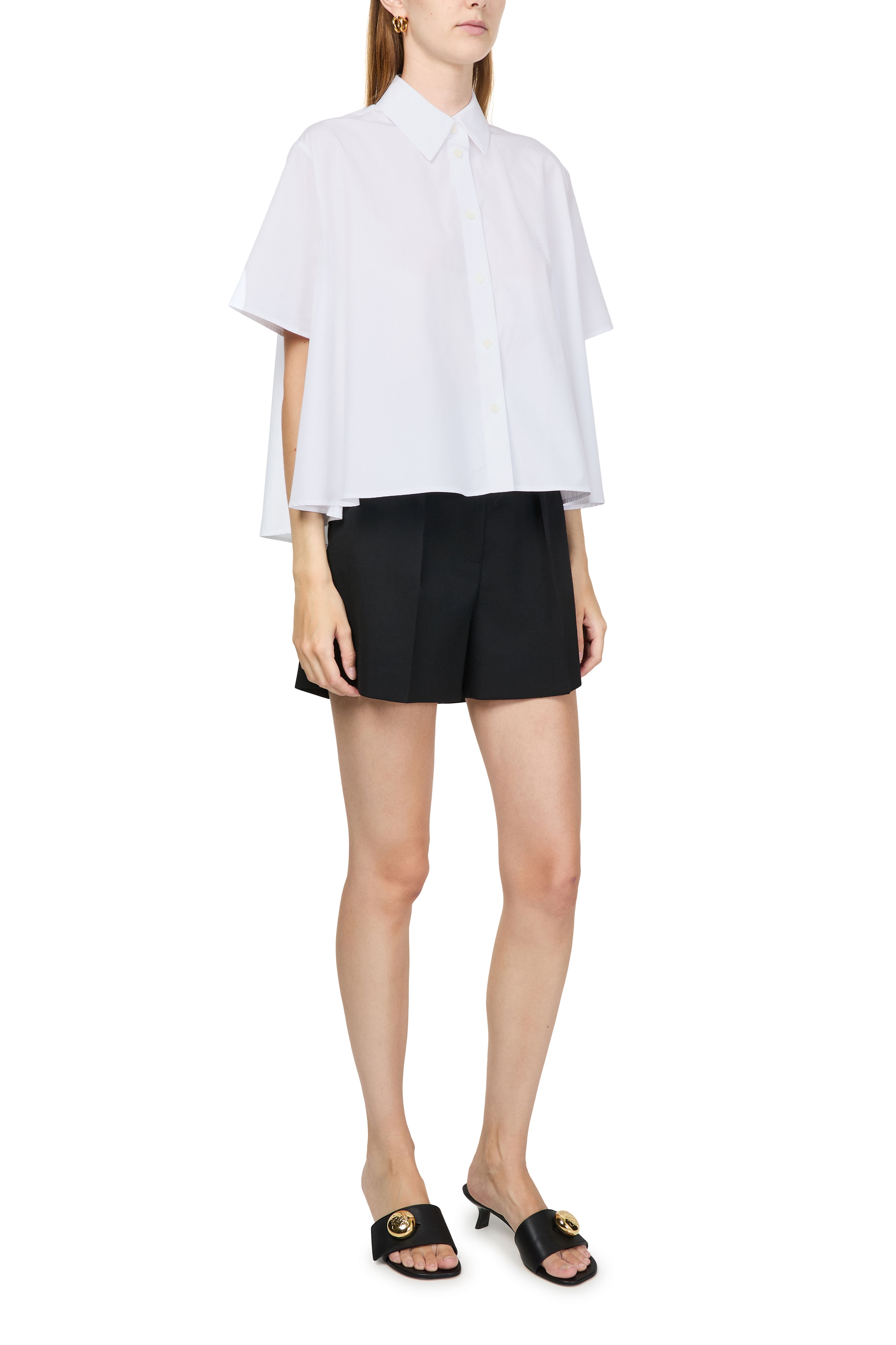 Short sleeve trapeze shirt in cotton thumbnail 6
