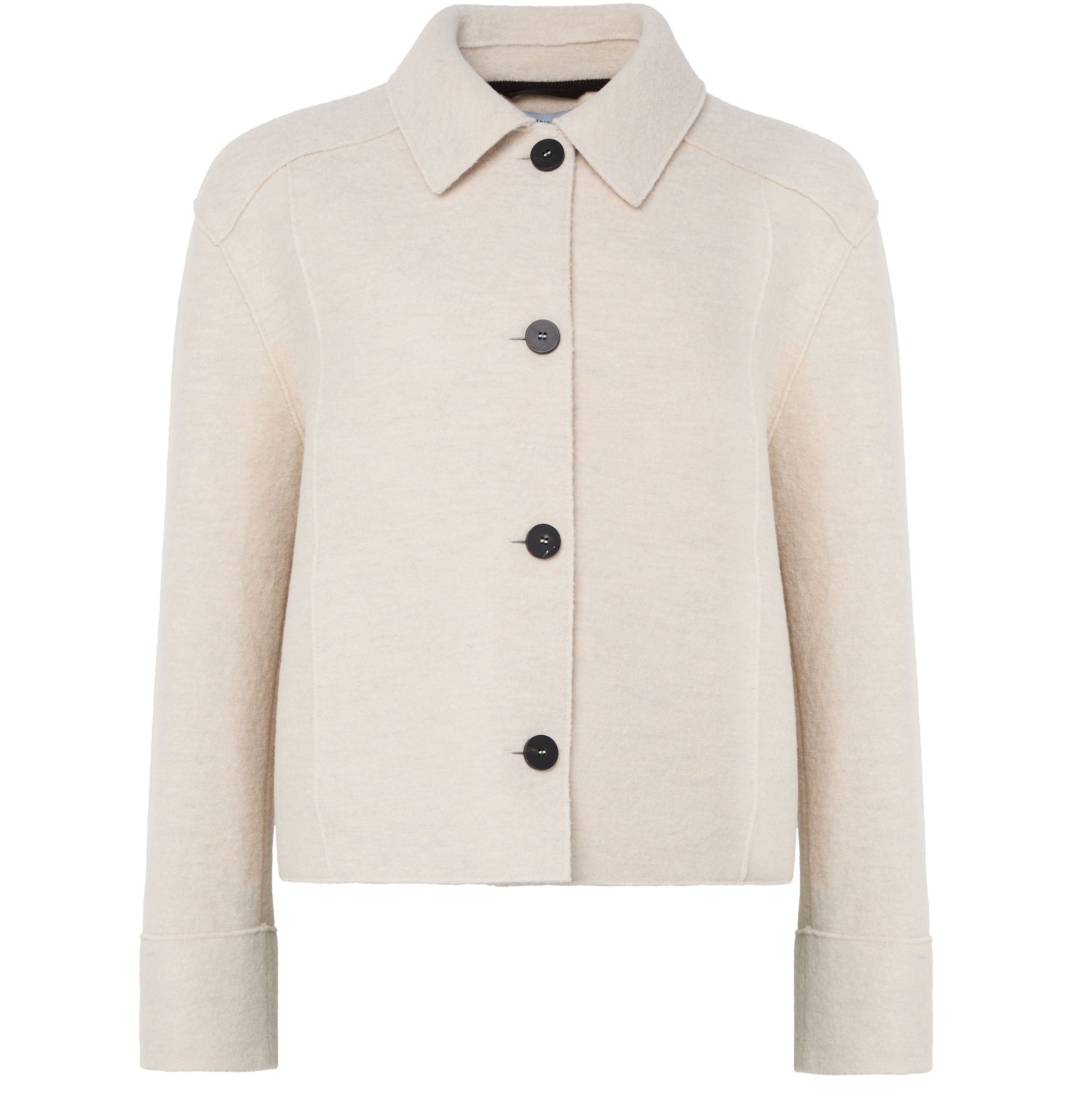 Boiled wool short jacket