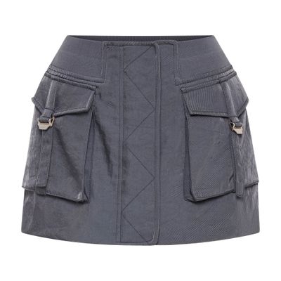 Dion Lee Aviator Flap-pocket Shell Mini Skirt In Blue