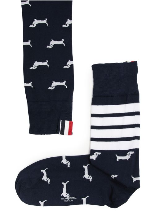THOM BROWNE Cotton 4Bar socks