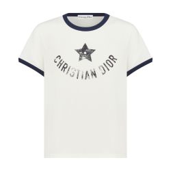 クリスチャン・ディオール Christian Dior Dioriviera ロゴプリント Tシャツ 443T27A4537 コットン レディース 半袖Ｔシャツ Christian Dior - クリスチャン・ディオール Christian Dior