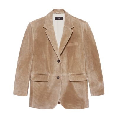 Arma Benny Textured Suede Jacket In Brown