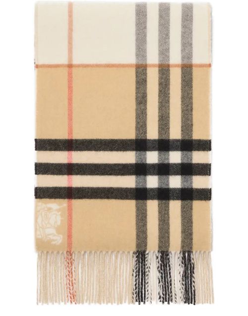BURBERRY Contrast Check cashmere scarf