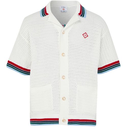 CASABLANCA Sporty faux crochet shirt