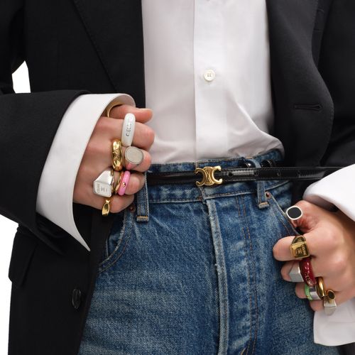 CELINE Triomphe cage ring aus messing mit gold-finish