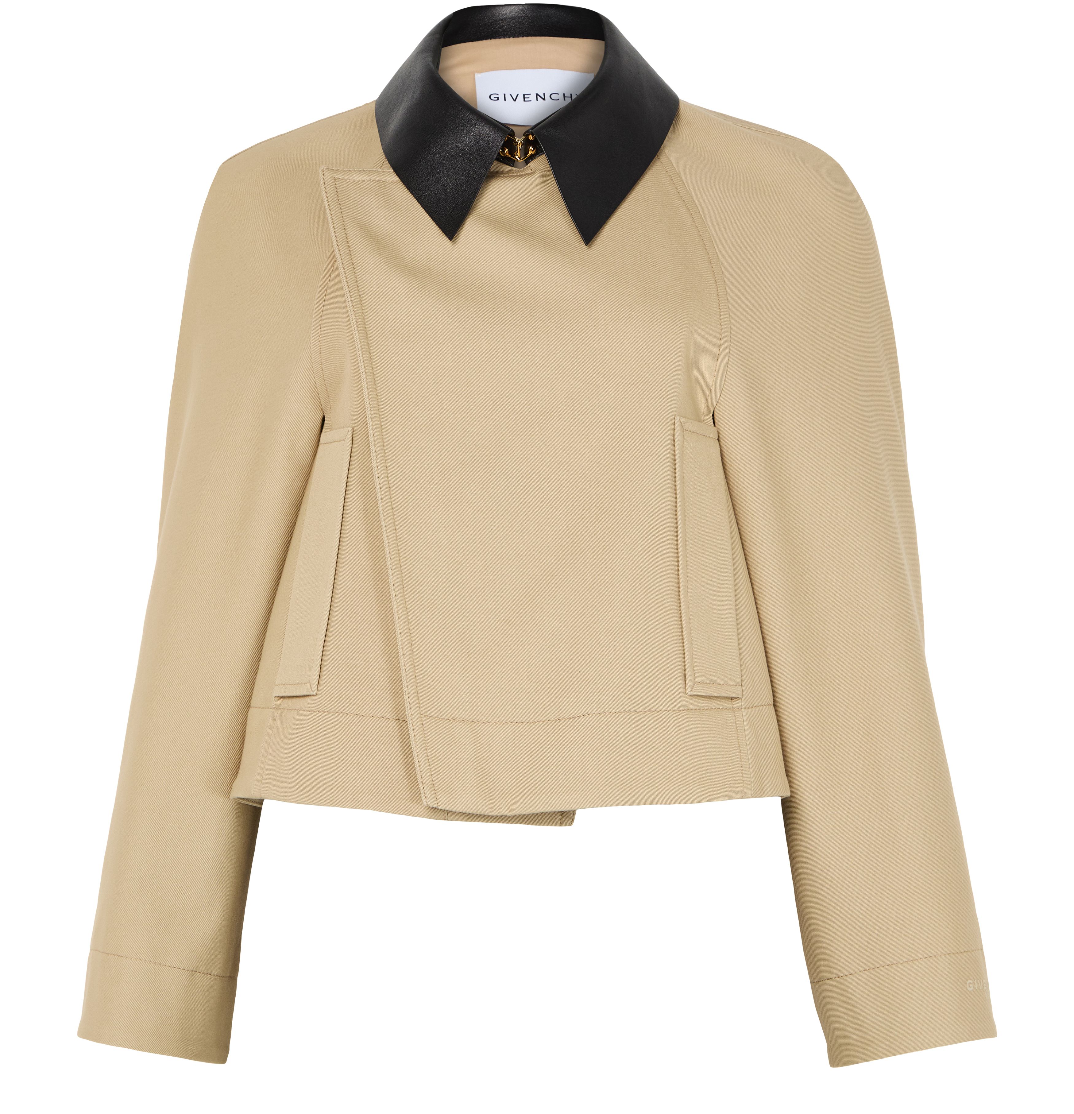 Cropped peacoat in cotton and wool
