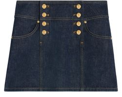 【CELINE】SHORT SKIRT IN CALFSKIN SHORT SKIRT IN CALFSKIN - | CELINE