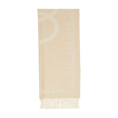 Chloé Fringed Scarf In Pink