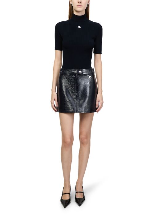 COURREGES Mini jupe en vinyle Réédition