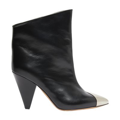 Isabel Marant Embellished Leather Ankle Boots In Black