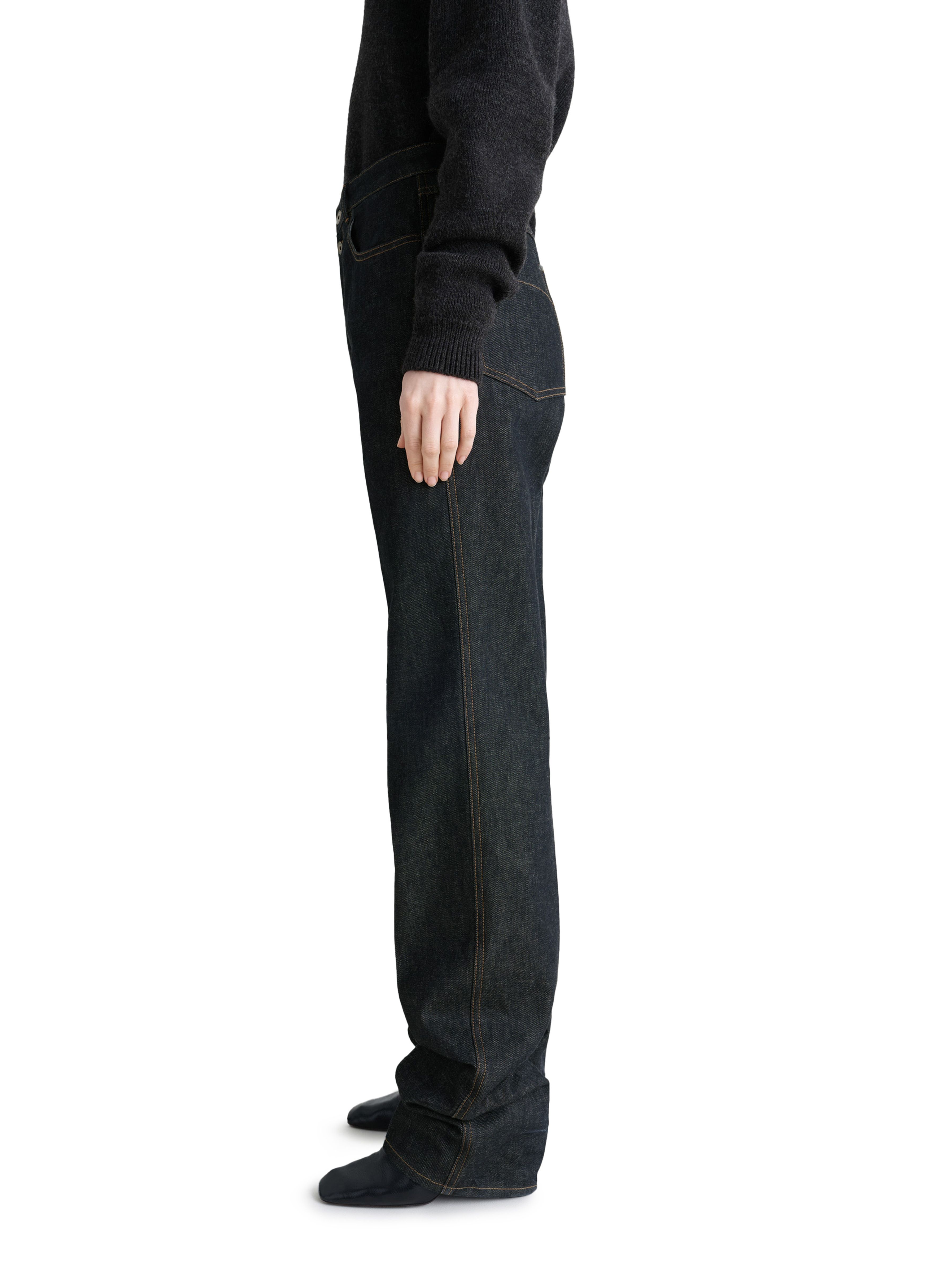 High waisted straight jeans thumbnail 4