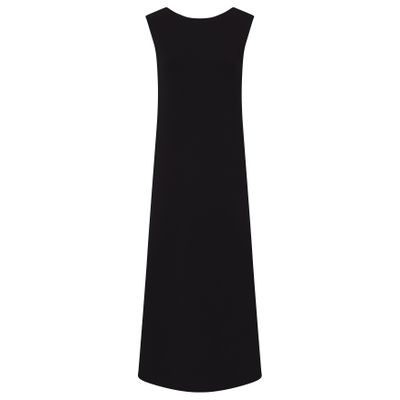 S Max Mara Jersey Maxi Dress In Black