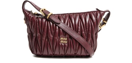MIU MIU Pochette matelassée en cuir nappa