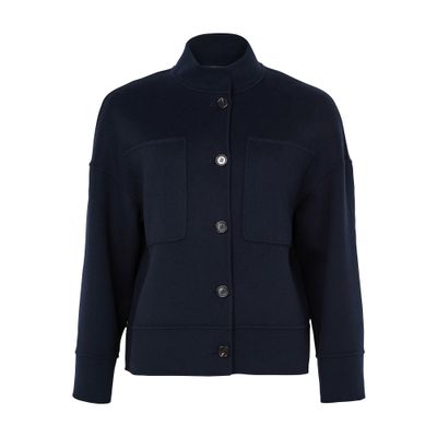S Max Mara Buttoned Jacket In Blue