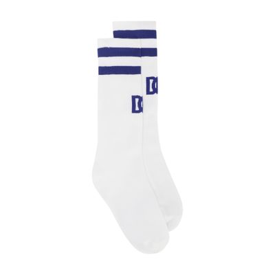 Dolce & Gabbana Cotton-blend Logo Socks In Multicolor