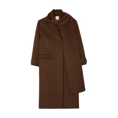 sandro ベージュ ダブルブレスト ロングコート sandro ベージュ ダブルブレスト ロングコート