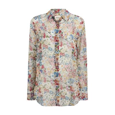 Khaite Goya Long Sleeved Shirt In Beige