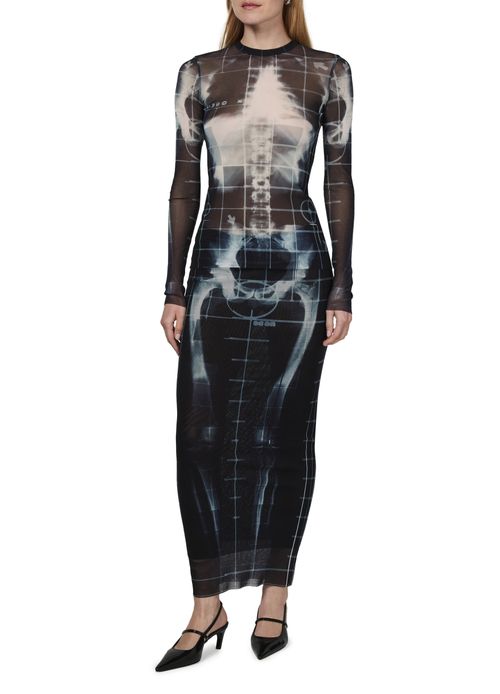 JEAN PAUL GAULTIER The squeletor long sleeves mesh top