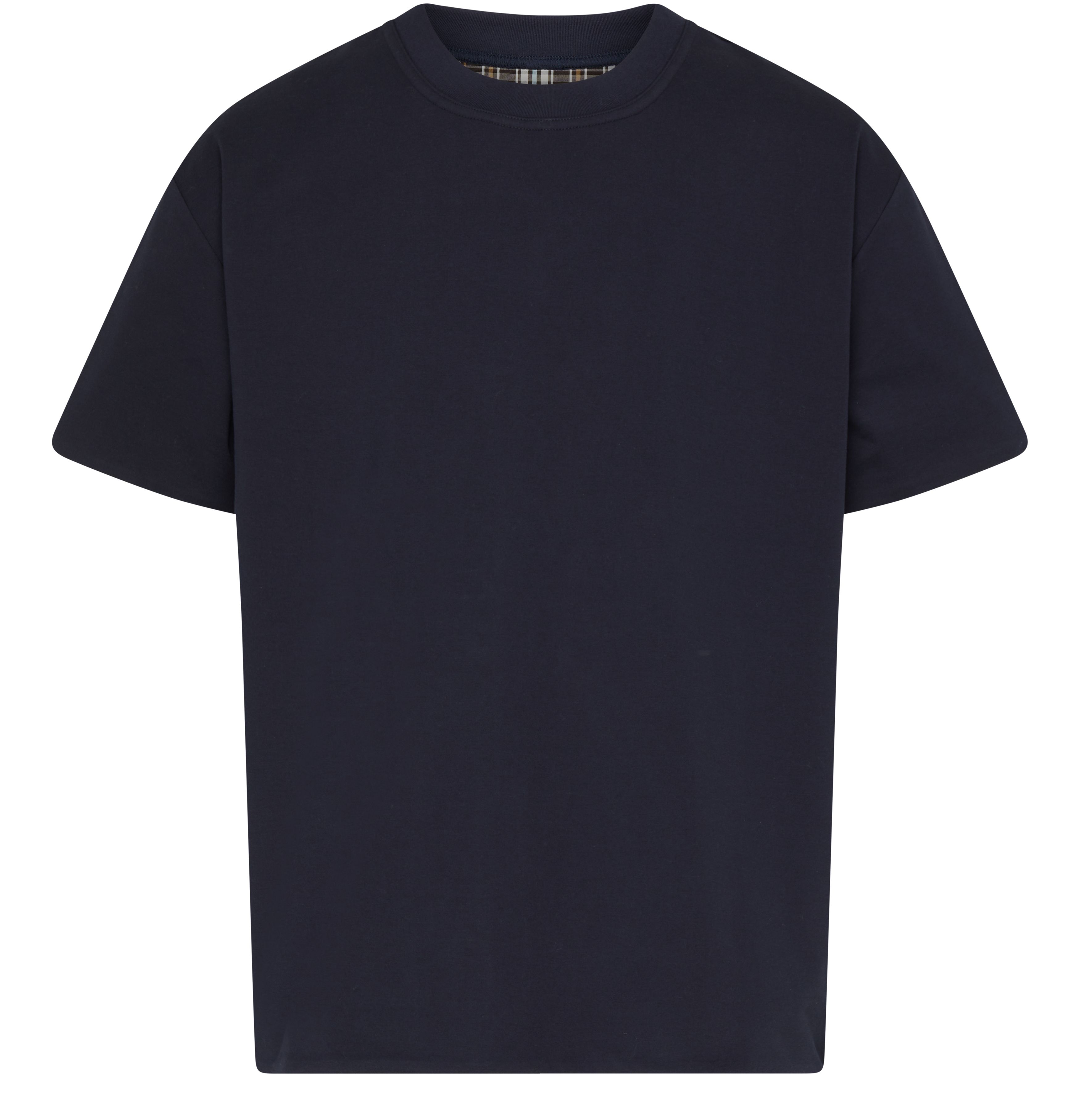 Double layer striped cotton t-shirt