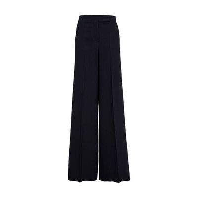 Max Mara Osol Wool-blend Wide-leg Pants In Blue