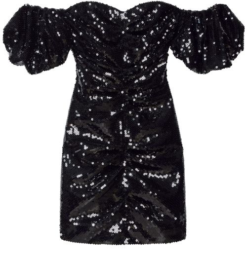 CELINE Embroidered bustier mini dress