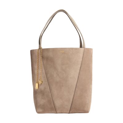 Chloé Spin Tote Bag In Gray