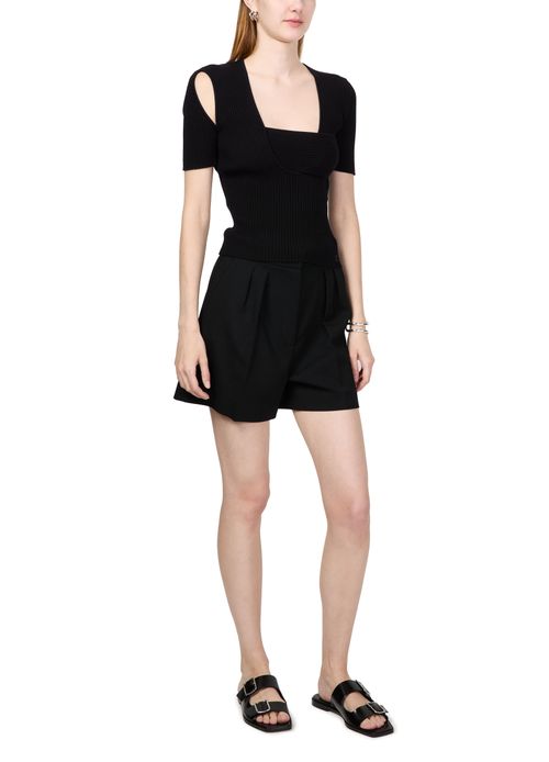 COURREGES Pull en maille côtelée Infinity