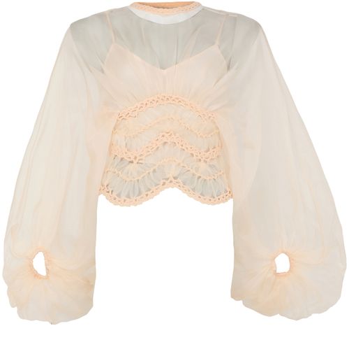 ZIMMERMANN Illuminate macrame bodice blouse