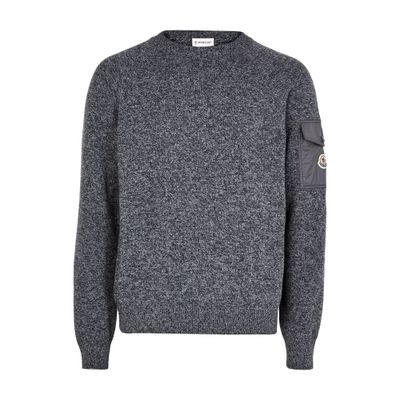 Moncler Crew Neck Sweater In Gray
