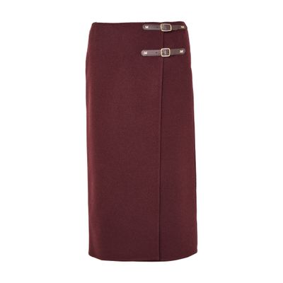 Max Mara Curzio Midi Skirt In Red