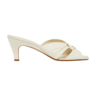 The Row Soft Knot Mules In Off-white