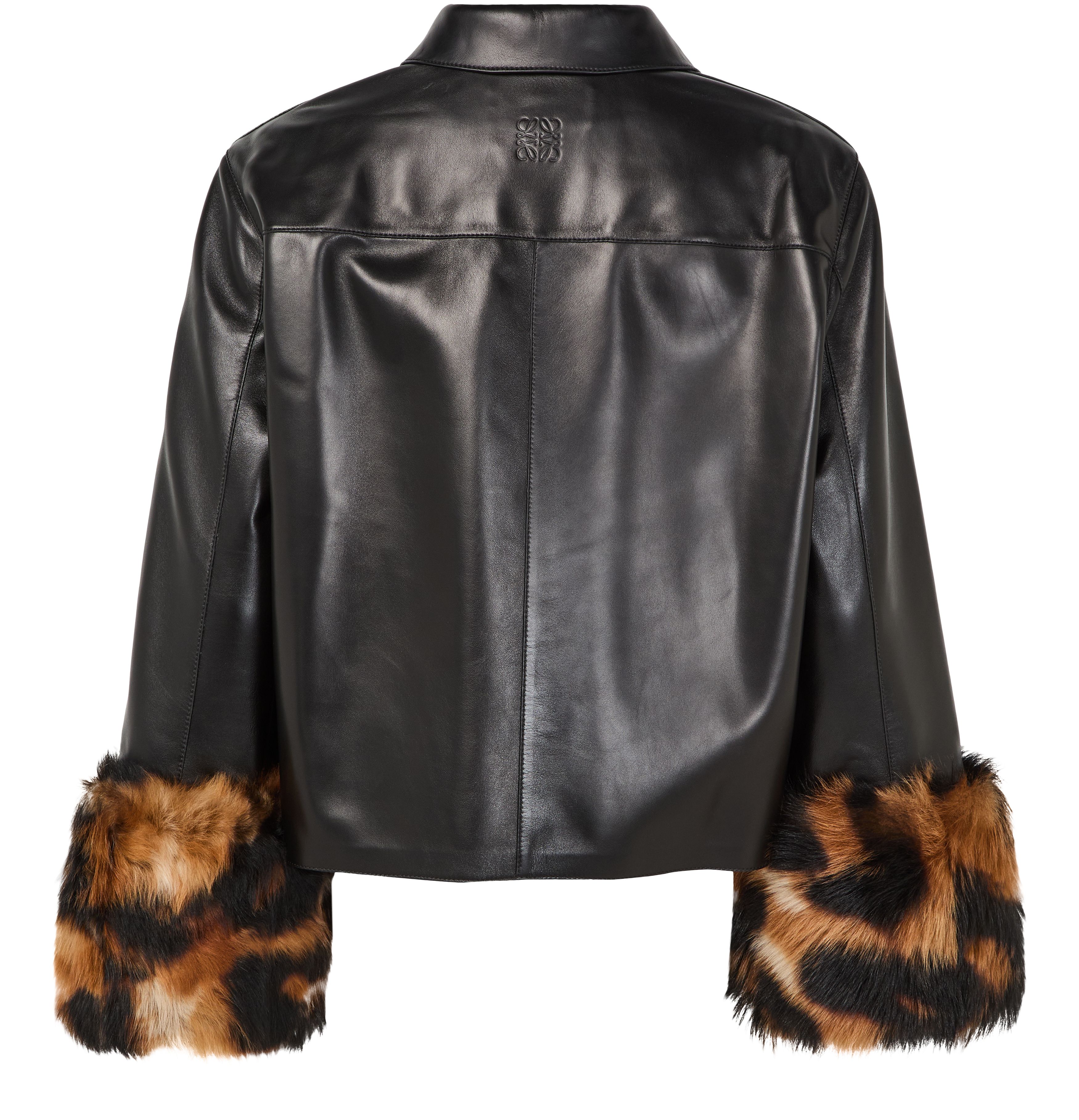 Turn-up jacket in nappa lambskin thumbnail 3