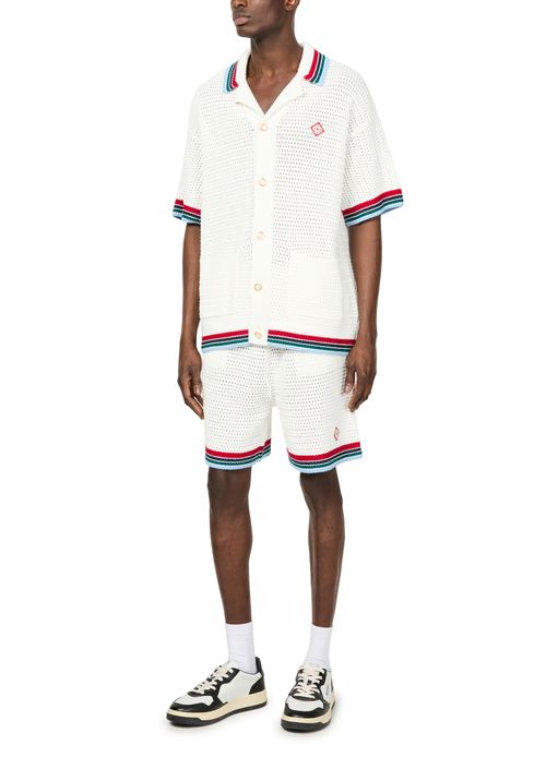 CASABLANCA Sporty faux crochet shirt