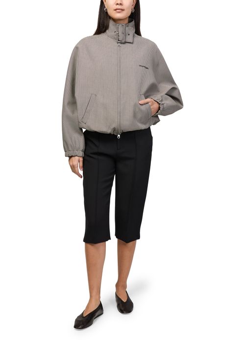 COURREGES Blouson bomber pied de poule à boucle