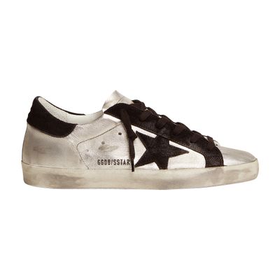 Golden Goose Women's Super Star Metallic Low Top Sneakers In Silver Black