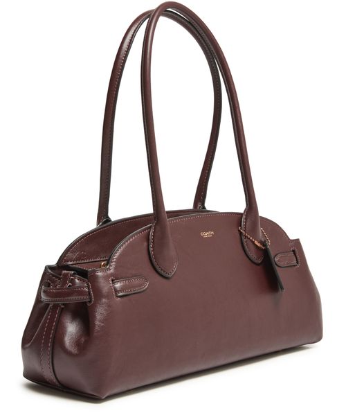 COACH Empire carryall 34 glazed leather shoulder bag
