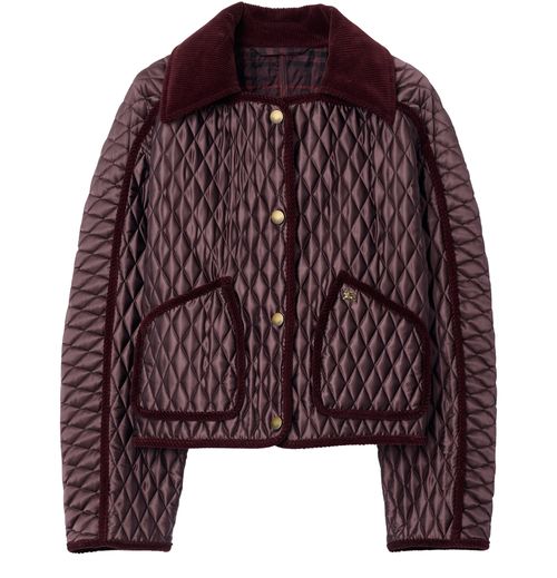 BURBERRY Cropped Quilted Nylon Floriston Jacket