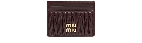 MIU MIU Kartenetui aus gestepptem Leder