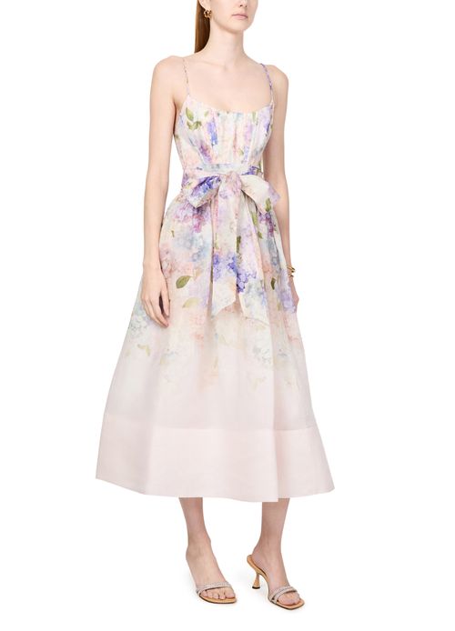 ZIMMERMANN Dawning corset midi dress