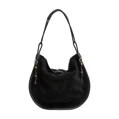 Isabel Marant Oskan Hobo Soft Bag In Suede In Black