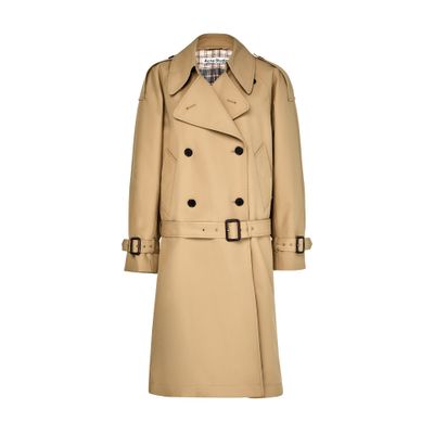 Acne Studios Satin Trench Coat In Brown