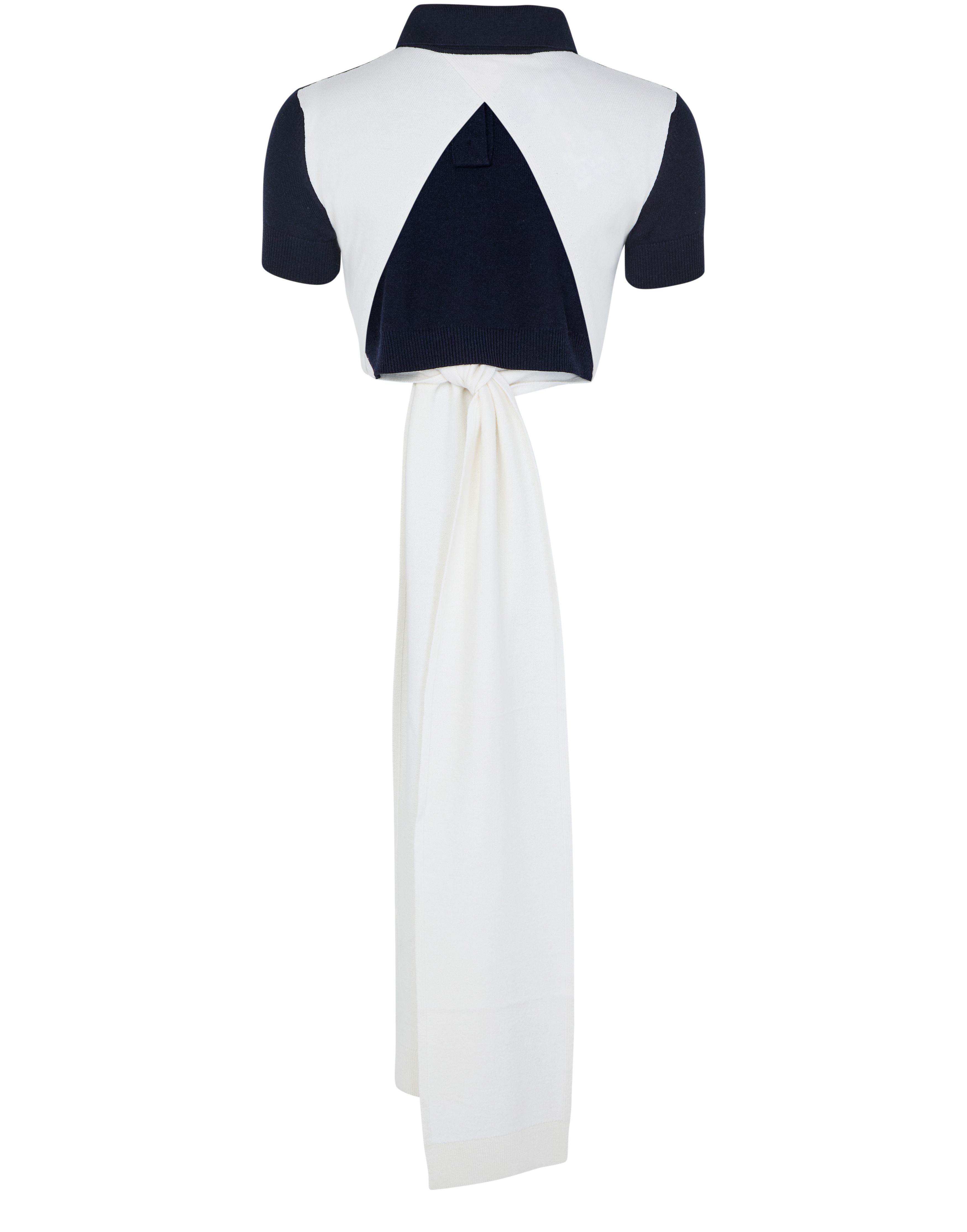 Cropped backless polo shirt thumbnail 3