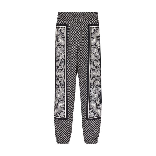 Balmain Monigram-print Elasticated-waistband Track Pants In Black