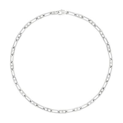 Louis Vuitton Sleek Monogram Necklace In Silver