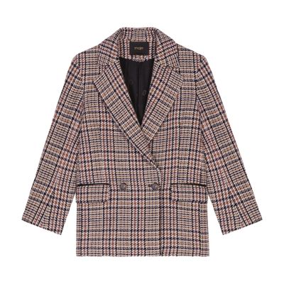 maje checked coat