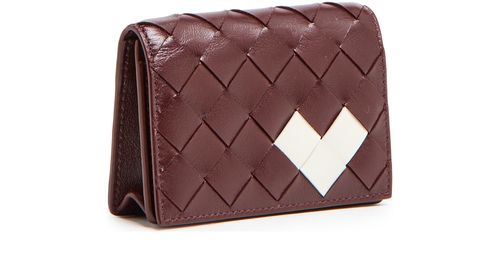 BOTTEGA VENETA 인트레치아토 지퍼 카드 홀더
