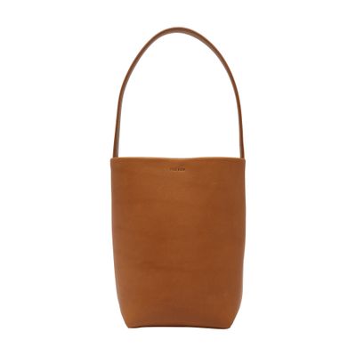 The Row Park N/s Small Leather Tote Bag In Beige